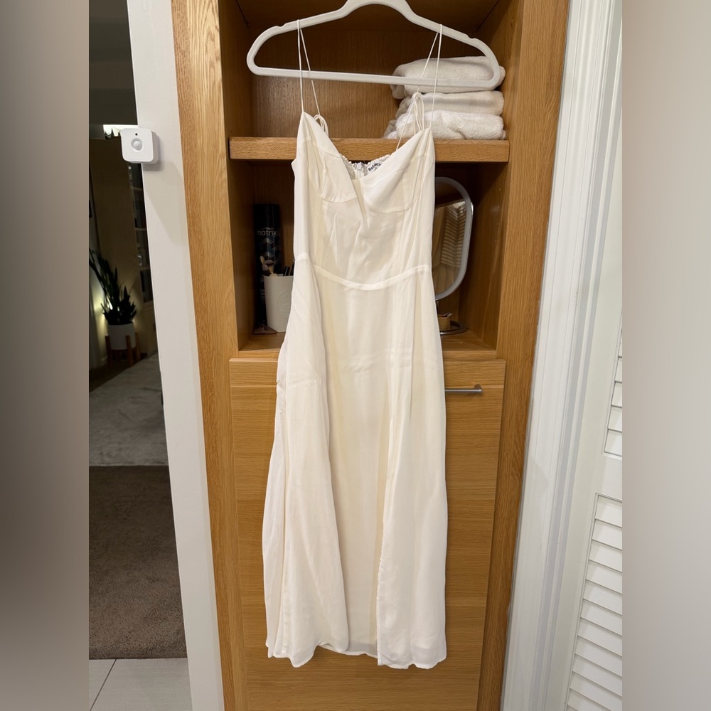 Reformation Ivory Slip Dress